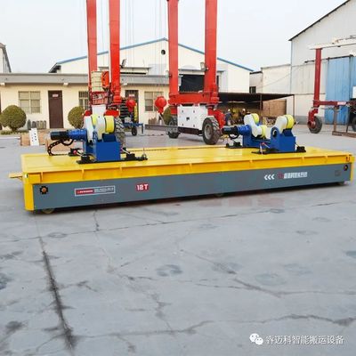 纵横全向移动无轨搬运车--12吨滚轮架舵轮系统无轨车